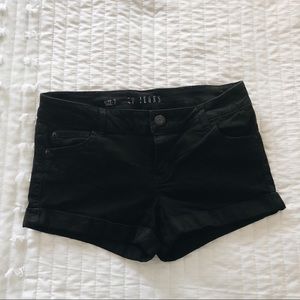Low Rise Black Shorts